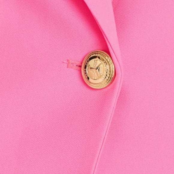 Retrofete-Hot Hyper Pink Kristen Designer Blazer Jacket - Picture 5 of 8